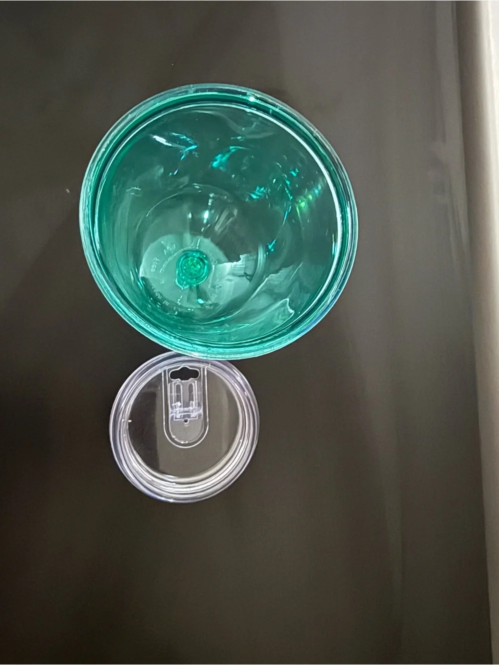 Teal Wine Goblet Travel Mug With Sipper Lid Made USA